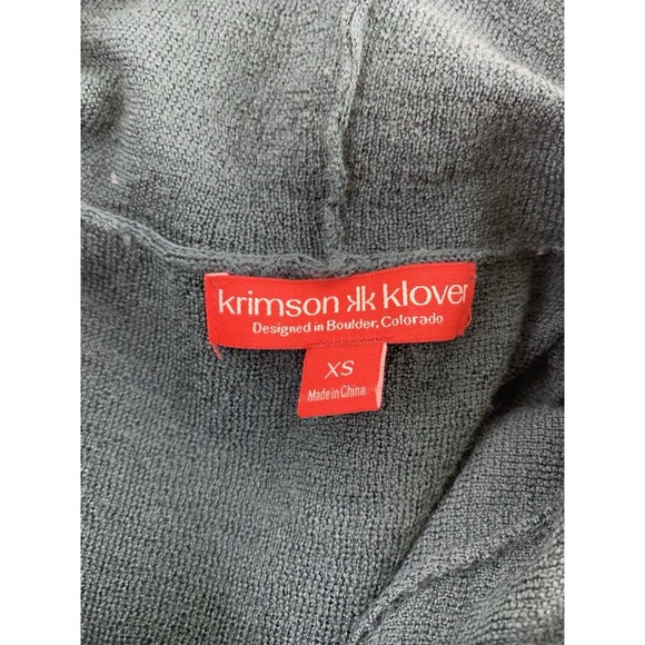 Krimson Klover Hailey Hoodie Sweater Pullover Green Merino Wool Silk Blend XS - Picture 8 of 12